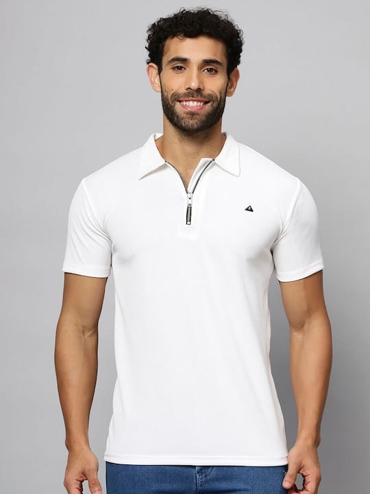 Polo Collar Short Sleeves Cotton T-shirt
