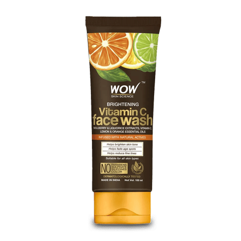 Wow Skin Science Brightening Vitamin C Face Wash, 100 ml Tube