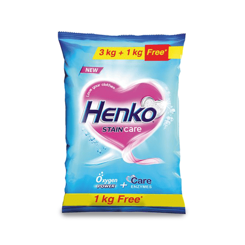 Henko Detergent Powder - Stain Care, 3 kg Pack