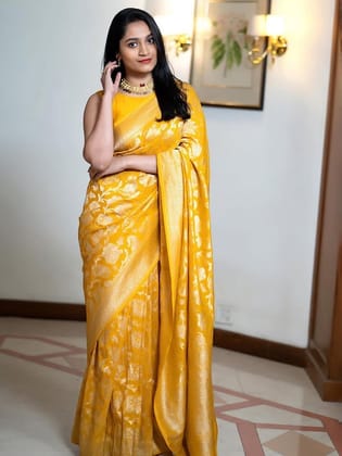 Woven Design Zari Banarasi Saree