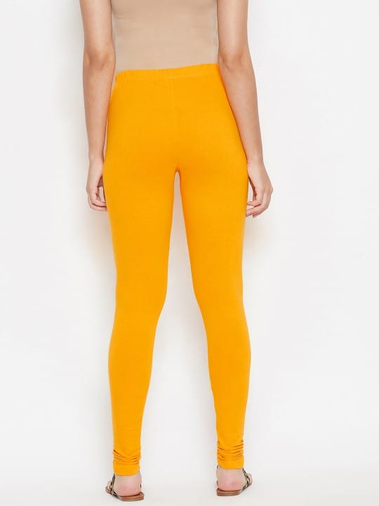 Women Pack of 2 Solid Churidar Leggings