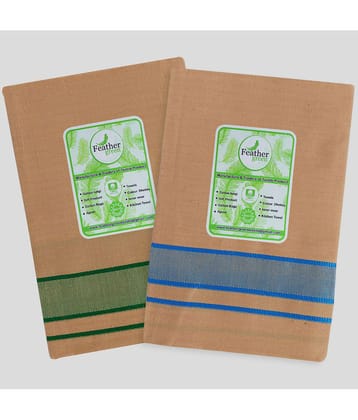 Feather Green - Multicolor Cotton Mens Lungi ( Pack of 2 ) - None