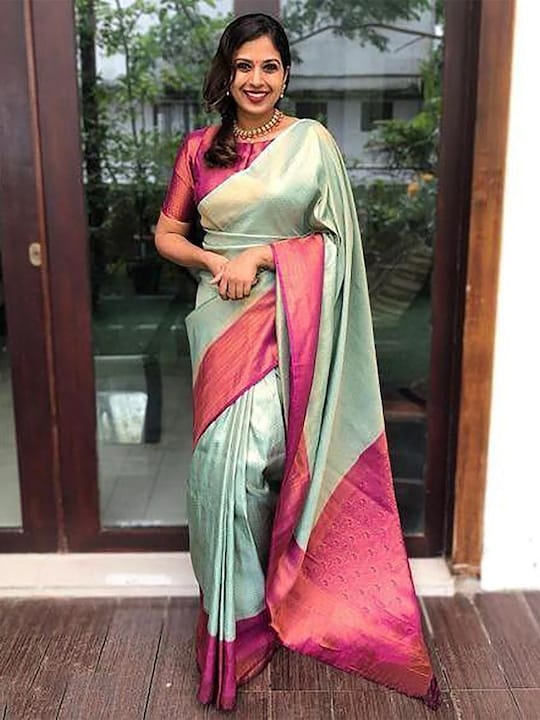 Ethnic Motif Woven Design Zari Banarasi Saree
