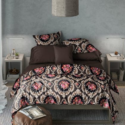 Premium Cotton Elastic Fitted King Size Bedsheet with 2 Pillow Covers