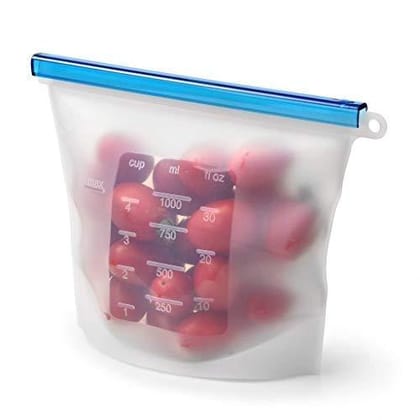 1080 Reusable Silicone Airtight Leakproof Food Storage Bag - 1 L