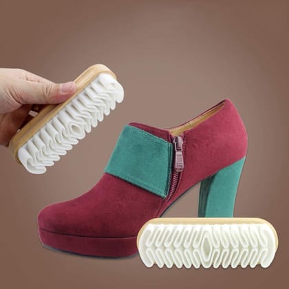 SkyShopyRubber Crepe Soft Shoe Brush - Suitable for Leather Cleaning Suede & Nubuck Boots, Bags and Belts (Handcrafted Suede Brush for Shoes), Multicolour