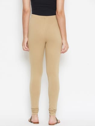 Women Pack of 2 Solid Churidar Length Leggings