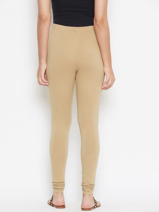 Women Pack of 2 Solid Churidar Length Leggings