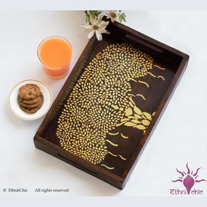 Ethinichic Hand painted Tree of Life Serving Tray