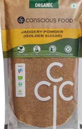 Conscious Food Golden Sugar Organic / Jaggery Powder 500g Organic