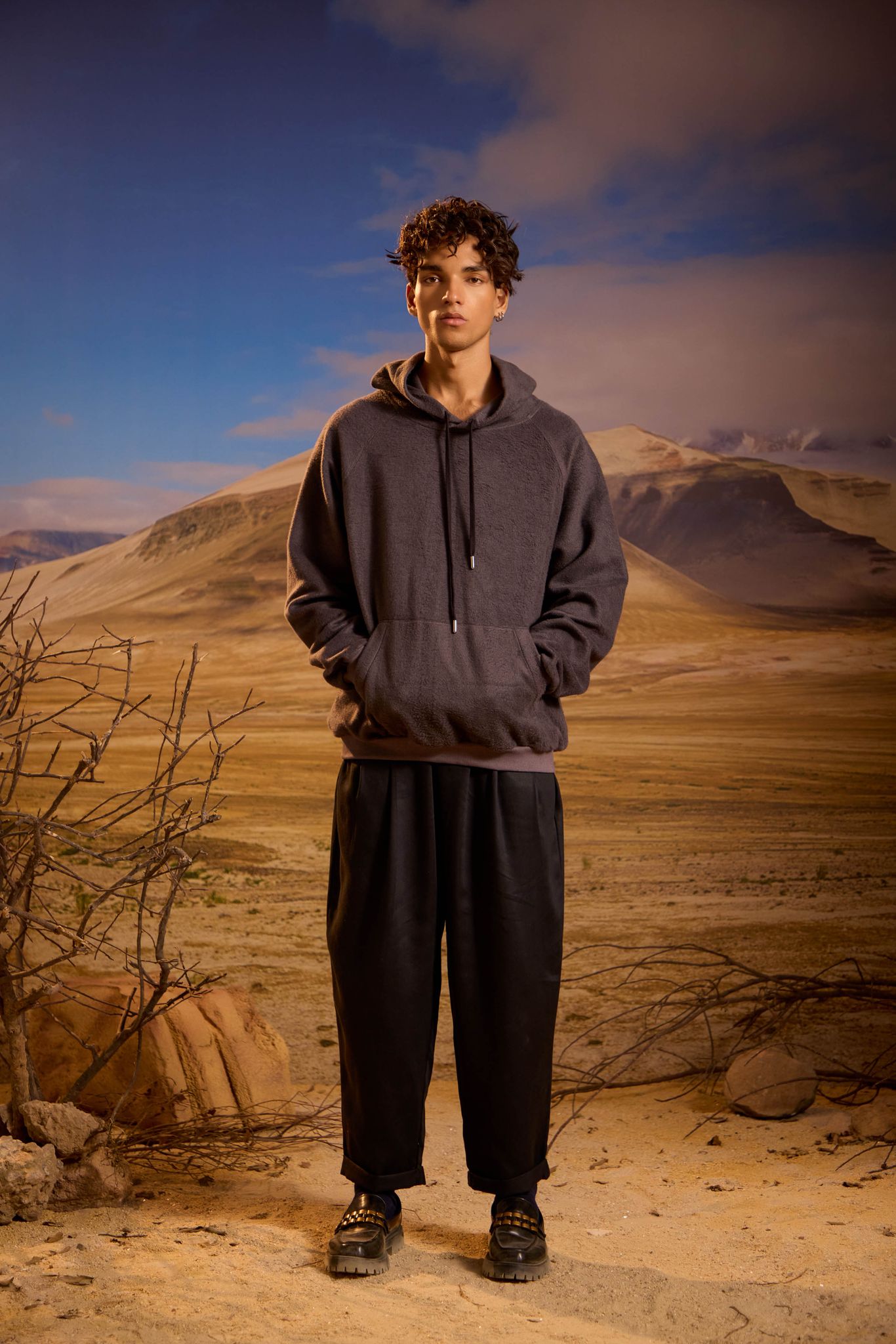 Oversized Fleece Hoodie-XS