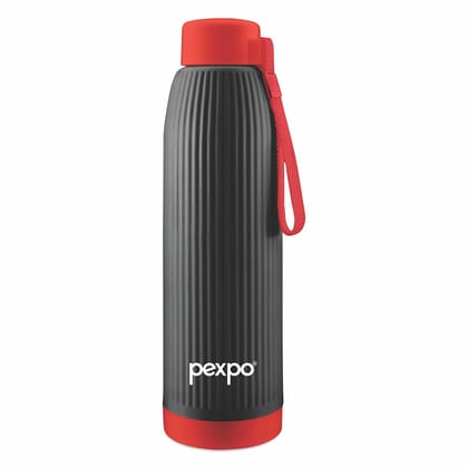 PEXPO 700 ml PU Insulated 4 Hours Warm & Cold School Kids Bottle (Red, Easy Grip, Pack of 1)