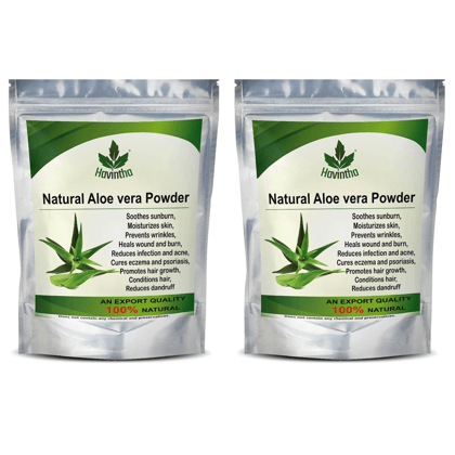 Havintha Natural Aloe vera Powder for Hair Growth, Face Wash - 227 grams-Pack of 2