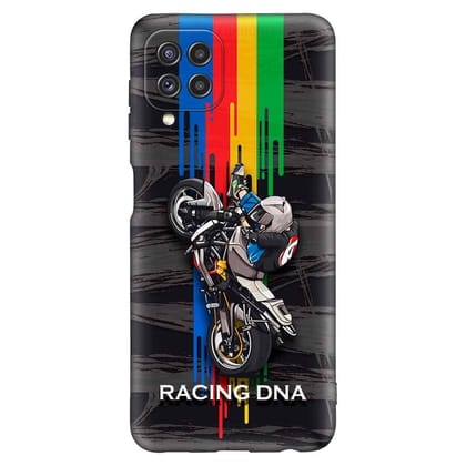 Racing India Samsung A22 4G Premium Embossed Mobile cover