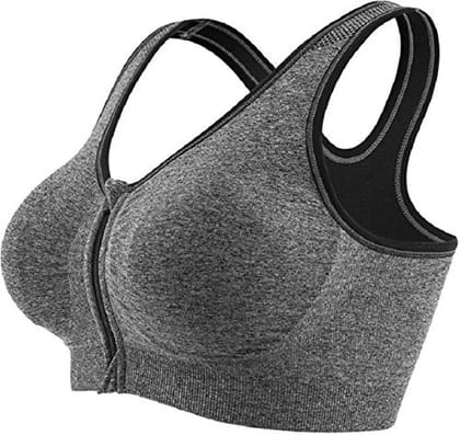 HAYBERG Women's Cotton Seamless Padded Bra(Grey, Free Size) - Pack of 1