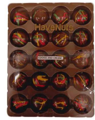 Havenuts Premium Chocolates - Cookies and Cream Bon Bon (Pack of 20)