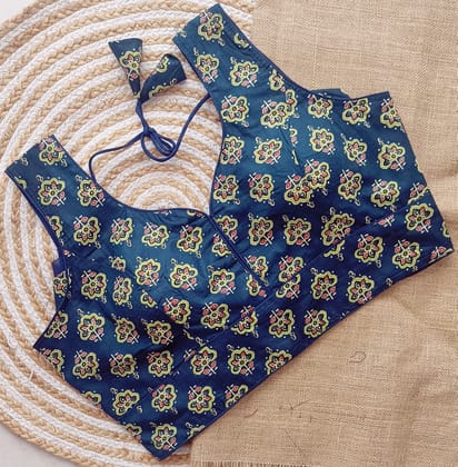 Ajrkh pure cotton Sleeveless-navy blue