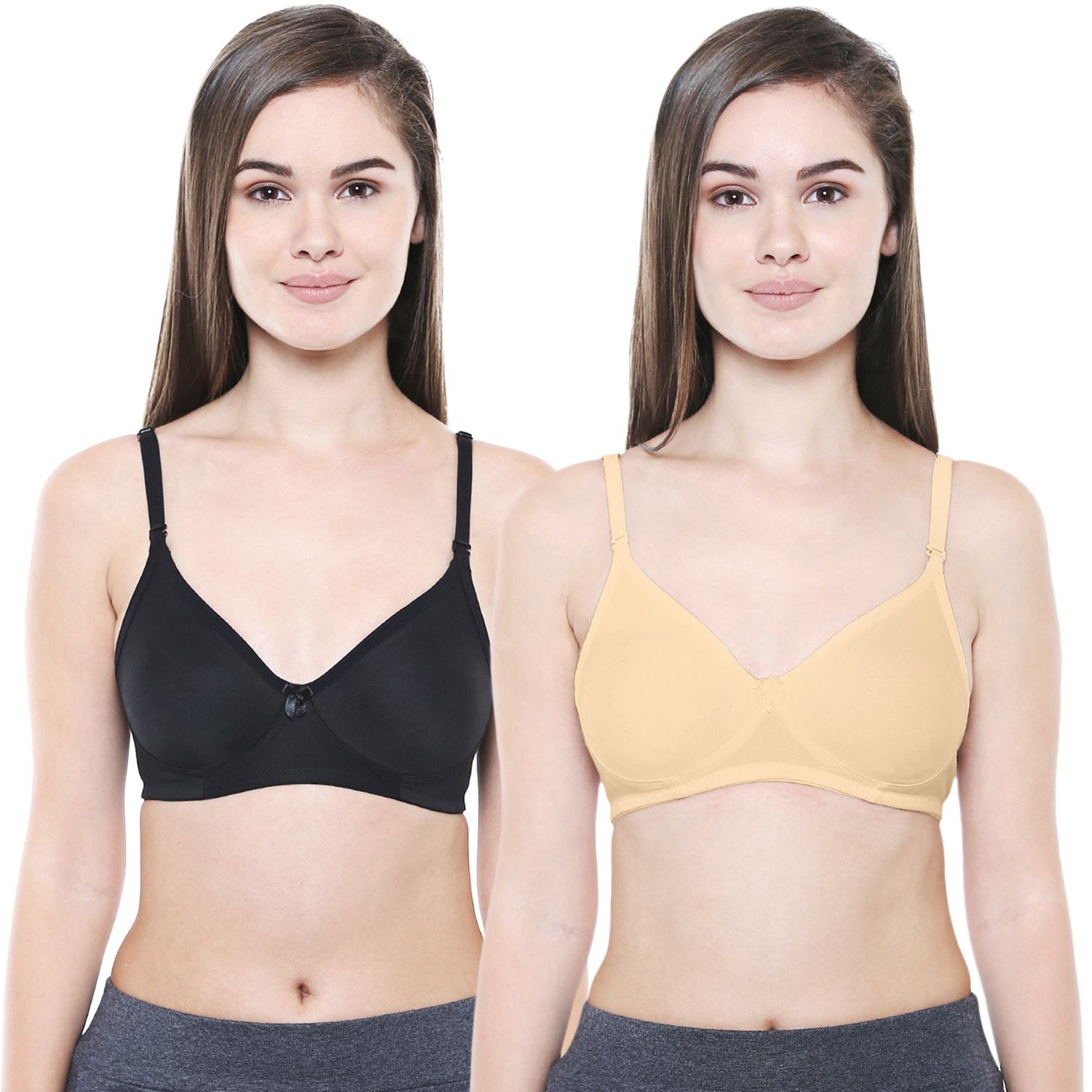 Bodycare Women Cotton Full Coverage Non Padded Regular Bra Pack - 2 E5554BS