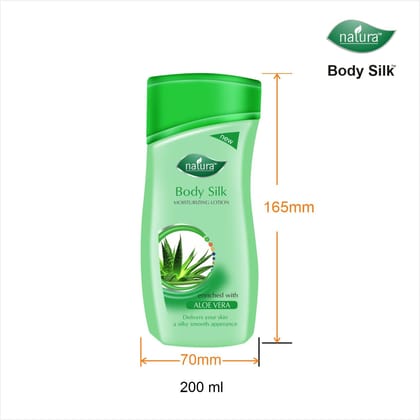 Natura Body Silk Moisturizing Lotion With Aloe Vera-Pack of 1