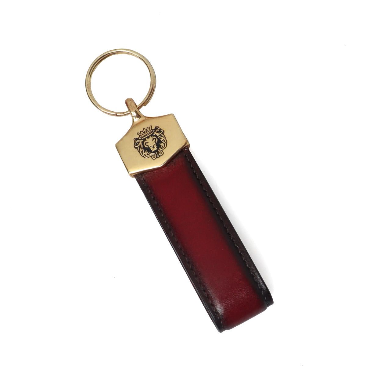 Classic Wine Leather Key-chain Brune & Bareskin-FS
