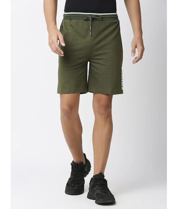 Fitz Green Cotton Blend Mens Shorts ( Pack of 1 ) - None