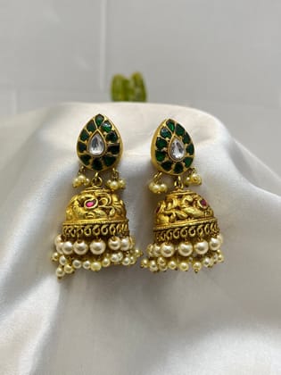 Jadau Jhumka Earrings 1097