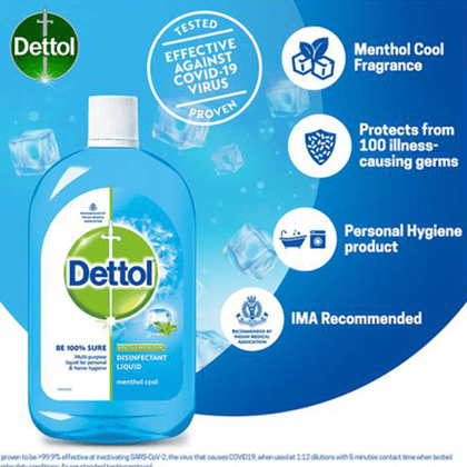 Dettol Cool Disinfectant Liquid, 200 ml Bottle
