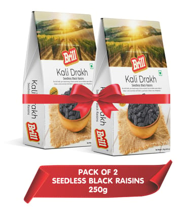 Brill Black Raisin (Kali Drakh) Seedless (250g x 2pkts) 500g
