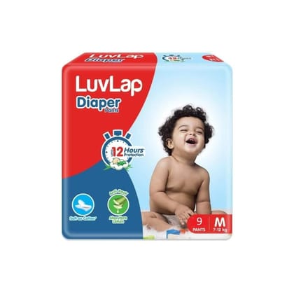 Luvlap Baby Diaper Pants Medium 9 Count