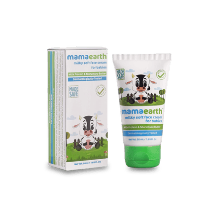 Mamaearth Milky Soft Natural Baby Face Cream, 50 gm Bottle