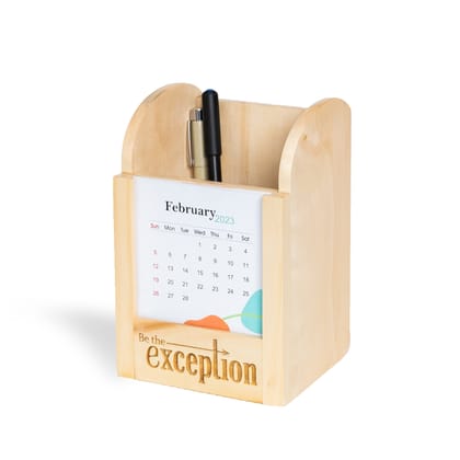 IVEI Aesthetic Desk Organizer with Calendar & Quote