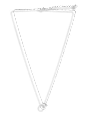 Celestial stone pendant with chain white gold