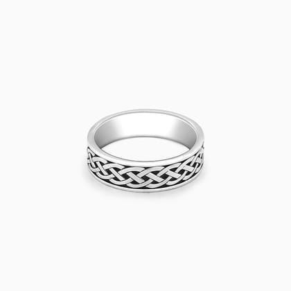 Oxidised Silver Radiant Wave Ring For Him
