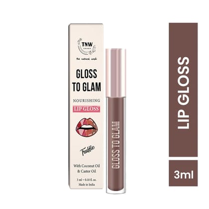 Gloss To Glam Nourishing Lip Gloss with Coconut oil for shiny Lips truffle