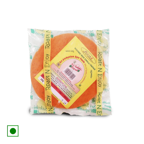 Sri Sakthi Moong Red Chilli Papad, 200 gm Pack