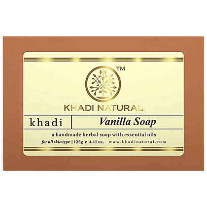 Khadi Natural Vanilla Handmade Herbal Soap, 125 g