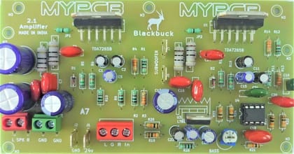 TDA7265 30+30 Watt Stereo + 60 Watt Subwoofer 2.1 Amplifier Board 12v to 36v Single supply -Assembled Board  by MYPCB