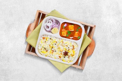 Paneer Kadhai Rice Thali (Meal)