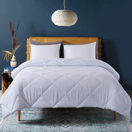 Razzai - 150 GSM Soft AC Comforter Hotel Quality-Down Alternative Comforter - All Season |AC Comforter/Blanket/Quilt/Rajai|Teal-King / White