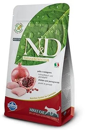 Farmina N&D Grain Free Chicken and Pomegranate Adult Cat Food, 1.5 kg