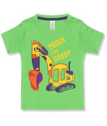 Appulse Kids boys SS RN Green Tshirt Tough Like Daddy - None