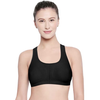 Bodycare Women Cotton Spandex Full Coverage Non Padded Sports Bra Bra E1612-B