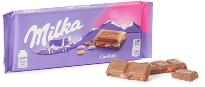 Milka Confetti Chocolate, 100 gm