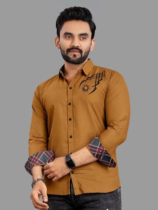 Relaxed Opaque Abstract Printed Cotton Casual Shirt