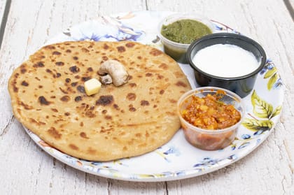 1 Mushroom Cheese Paratha