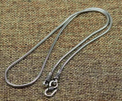 18" to 30" 925 sterling silver handmade gorgeous screw chain, pendant chain, amazing snake chain tribal oxidized customized necklace ch84-18