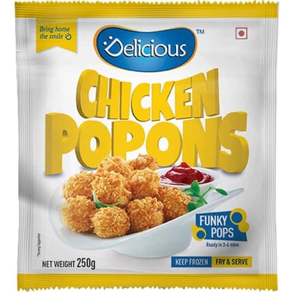Delicious Pop Corn, Chicken, 250 G Pouch