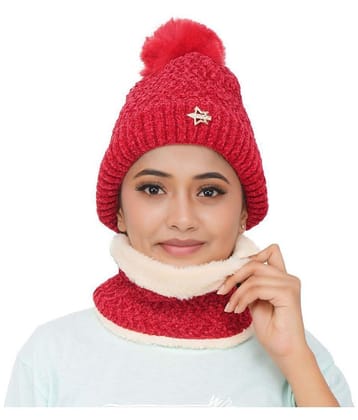 PENYAN Red Wool Caps - Red