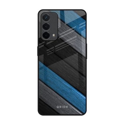 Multicolor Wooden Effect Glass Case for Oppo A74