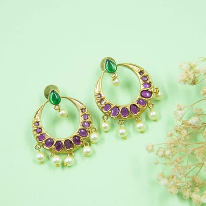 Kundan Kalapi Dangler Earrings